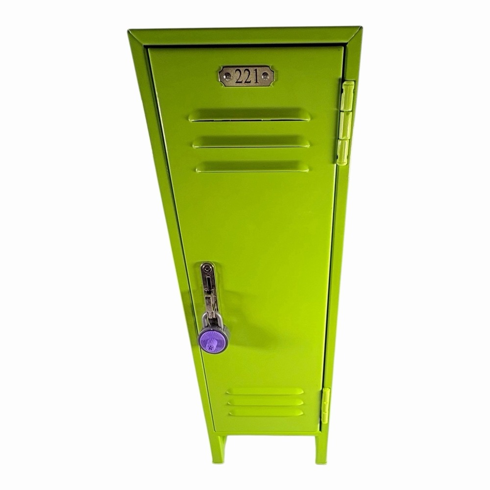 American Girl METAL GREEN SCHOOL LOCKER w/padlock Retired Great Condition